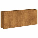 vidaXL Jardinière rouillé 200x40x80 cm acier inoxydable