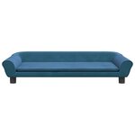vidaXL Canapé pour enfants bleu 100x50x26 cm velours