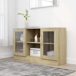 vidaXL Armoire à vitrine Chêne sonoma 120x30 5x70 cm Bois d'ingénierie