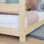 Lit cabane enfant TERY 80 x 180 bleu clair