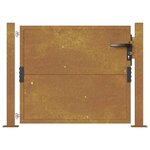 vidaXL Portail de jardin 105x105 cm acier corten
