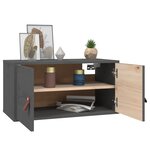 vidaXL Armoire murale Gris 60x30x30 cm Bois de pin massif