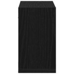 vidaXL Étagères murales avec étagère 4 Pièces Chêne Noir 26 x 15 x 26 cm