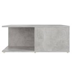vidaXL Table basse gris béton 80x80x31 cm bois d'ingénierie