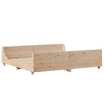 vidaXL Lit bibliothèque sans matelas 200x200 cm bois massif
