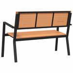 vidaXL Banc de jardin Marron 118 x 54 x 77cm Acier
