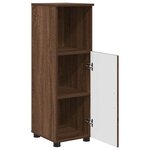 vidaXL Cabinet de salle de bain avec porte Chêne brun 30 x 35 x 95 cm