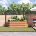 vidaXL Jardinière surélevée Marron 240 x 80 x 81 cm Acier