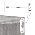 vidaXL Étagères cube murales 2 Pièces sonoma gris 30x15x30 cm