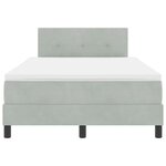 vidaXL Lit à ressorts avec matelas Gris clair 120 x 200 cm tissu
