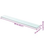 vidaXL Panneaux d'étagère 2 Pièces Verre Transparent 90 x 12 cm