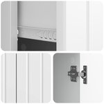 vidaXL Buffet Blanc brillant 89 x 34 5 x 62 cm Bois d'ingénierie