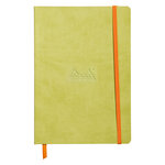 Carnet brochée souple rhodiarama anis - 14 8 x 21 cm - ligné - 160 pages