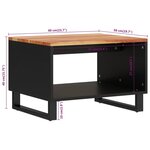 vidaXL Table basse 60x50x40 cm bois d'acacia massif