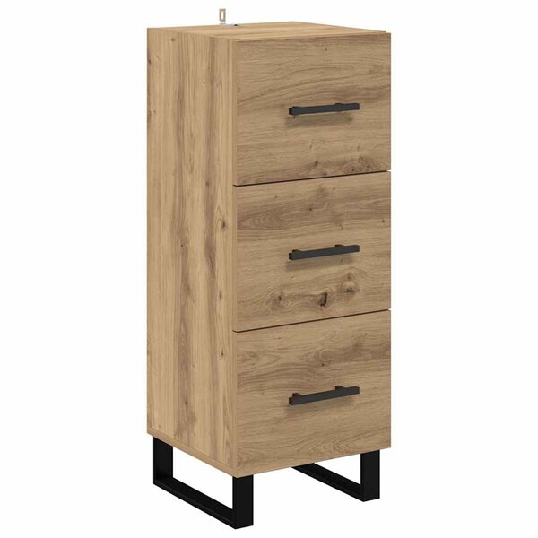 vidaXL Buffet avec tiroir Chêne artisanal 34 5 x 34 x 90 cm