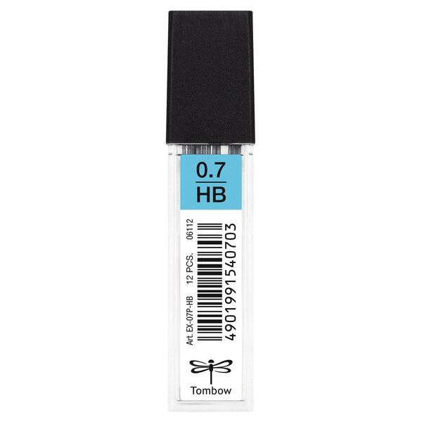 Etui de 12 Mines pour porte-mine pointe calibrée 0 7 mm dureté HB TOMBOW