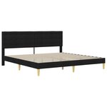 vidaXL Cadre de lit avec matelas Noir 200 x 200 cm Tissu
