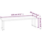 vidaXL Table de travail de cuisine avec étagère 120x60x115 cm Inox