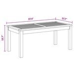 vidaXL Table de Jardin Naturel 95 x 45 x 40 cm Bois de teck solide
