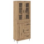 vidaXL Haut Armoire avec tiroir Chêne artisanal 69 5 x 34 x 90 cm