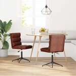 vidaXL Chaises à manger lot de 2 marron brillant similicuir