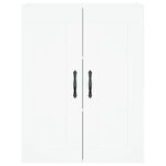 vidaXL Buffet haut Blanc 69 5x34x180 cm Bois d'ingénierie