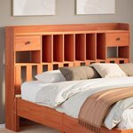 vidaXL Tête de lit avec rangement cire marron 150cm bois massif de pin