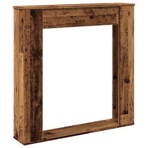 VidaXL Cadre de cheminée vieux bois 100x20x100 cm bois d'ingénierie