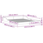 vidaXL Cadre de lit Blanc 150 x 200 cm Bois massif en pin