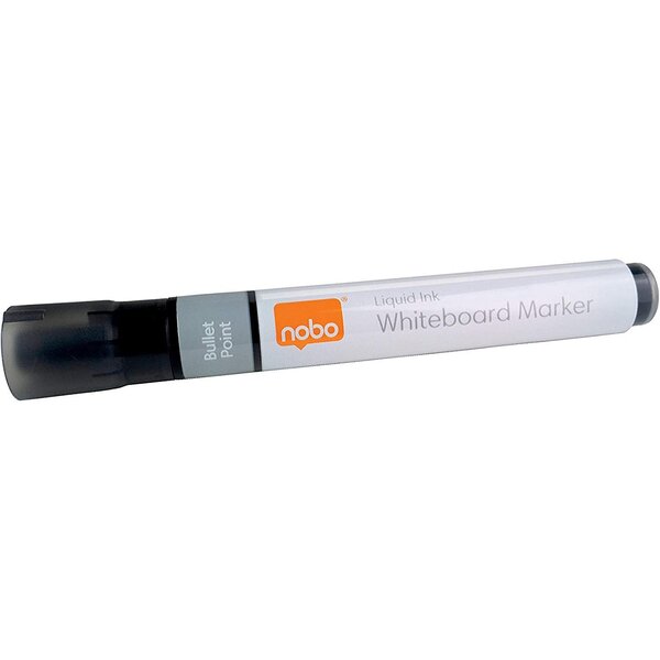 Marqueurs Liquid Ink noir ogive boîte 10 NOBO