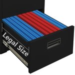 vidaXL Classeur Noir 46x62x133 cm Acier