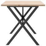 vidaXL Table à manger cadre en X 140x80x75 5 cm bois pin massif acier