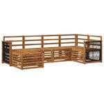 vidaXL Ensemble de canapé d'angle 5 Pièces Naturel Bois d'Acacia Massif