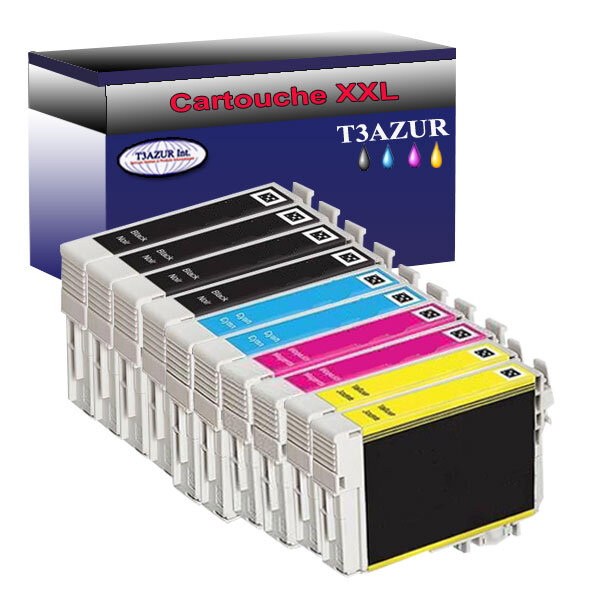 10 Cartouches Compatibles pour Epson XP315, XP322, XP325, XP402, XP405, XP405WH, XP412, XP415,XP422, XP425 remplace Epson T18XL - T3AZUR