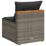 vidaXL Canapés de jardin sans accoudoirs avec coussins 2 Pièces gris