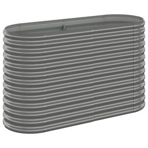 vidaXL Lit surélevé de jardin Acier galvanisé 114x40x68 cm gris