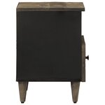 vidaXL Tables chevet 2 Pièces gris clair 40x33x46 cm bois manguier solide
