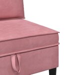 vidaXL Canapé moyen avec rangement Rose Velours