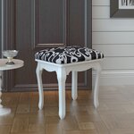 Vidaxl tabouret de coiffeuse noir tissu