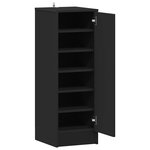 vidaXL Armoire à chaussures Noir 32x35x92 cm Bois d’ingénierie