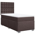 vidaXL Sommier à lattes de lit avec matelas Marron foncé 90x190 cm
