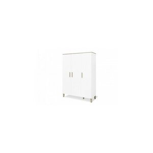 Armoire Lumi grande 6 étagères 3 portes Blanc