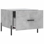 vidaXL Table basse gris béton 50x50x40 cm bois d'ingénierie