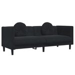 vidaXL Ensemble de canapés 2 Pièces avec coussins noir velours