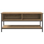 Meuble TV vidaXL en chêne artisan 100x35x45 cm en bois d'ingénierie et acier