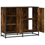 vidaXL Buffet chêne fumé 92x35x76 cm bois d'ingénierie