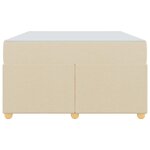 vidaXL Cadre de lit avec matelas Crème 120 x 190 cm tissu