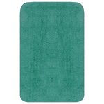 vidaXL Jeu de tapis de salle de bain 3 Pièces Tissu Turquoise