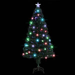 vidaXL Arbre de Noël pré-éclairé avec support 150 cm fibre optique