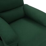 vidaXL Fauteuil de massage Vert foncé Tissu